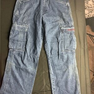 Original Vintage Y2K Ralph Lauren Polo Jeans Light Blue Cargo Pants
